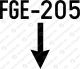 FGE-205 mit Pfeil nach unten