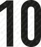Ziffer 10, 35 mm, fette Engschrift