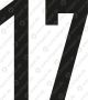 Ziffer 17, 35 mm, fette Engschrift