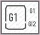 Kennzeichnung der Fahrzeugbegrenzung G1 - Symboldarstellung nach DIN EN 15877-2