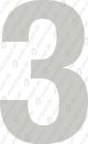 Ziffer 3, SH 80, Schriftart: Helvetica bold Condensedfür # 43303 Betriebsnummer