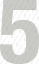 Ziffer 5, SH 80, Schriftart: Helvetica bold Condensedfür # 43303 Betriebsnummer