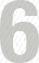 Ziffer 6, SH 80, Schriftart: Helvetica bold Condensedfür # 43303 Betriebsnummer