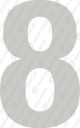 Ziffer 8, SH 80, Schriftart: Helvetica bold Condensedfür # 43303 Betriebsnummer