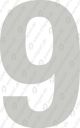 Ziffer 9, SH 80, Schriftart: Helvetica bold Condensedfür # 43303 Betriebsnummer