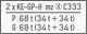 2 x KE-GP-H mZ „K im Kreis“ C333P 68 t (34 t + 34 t)G 68 t (34 t + 34 t)