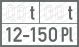 Gewichte, Platzzahl mit Eindruck t t 12-150 Pl