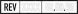 REV-Raster mit Eindruck REV / XXX / und XX.XX.XX Datum und Datumspunke- Eindruck variabel -