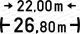 Drehzapfenabstand und Länge über Puffer 20,00 m (- 26,80 m-)