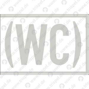 WC Kennzeichen mit geschlossener WC-AnlageSymboldarstellung nach DIN EN 15877-2 Pos. 4.5.6