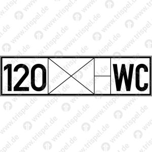 RIC Geschwindigkeitsraster, 120 mit geschlossener WC-Anlage