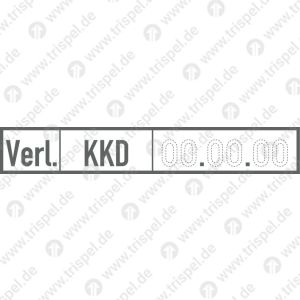 REV-Raster mit Eindruck Verl. / KKD und Datumspunktefür TUTOPROM-Beschichtung