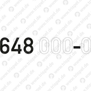 Betriebsnummern 648 XXX-X für VT 648, 80 mm