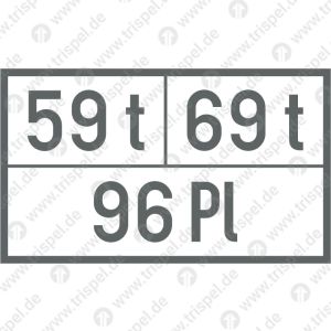 Gewichte / Platzzahl 59 t 69 t 96PL