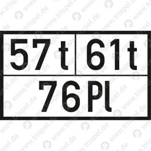 Gewichte 57 t / 61 t / Platzzahl 76 Pl