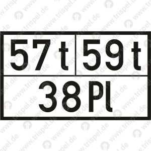 Gewichte 57 t / 59 t / Platzzahl 38 Pl