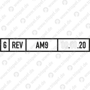 REV-Raster 6, REV, AM9 mit Datumspunkten und Jahreszahl 20