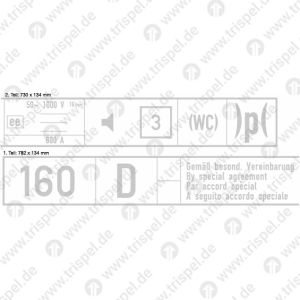 Vereinbarungsraster 160 D .... gemäß besond. Vereinbarung,Hz 1000 V 600, Lautsprecher,3,WC,)p( (4-sprachig)- zweiteilig -