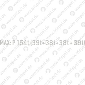 Bremsgewicht MAX: P 154t (39+38t+38t+39t), 50mm