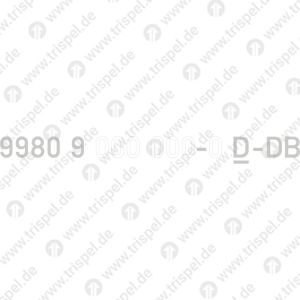 Fahrzeugkennzeichnung / 12 stellige Loknummer 9980 9 XXX XXX-X D-DB (erste D mit Unterstrich)variabel
