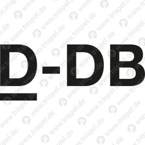 Anschrift: D-DB (erste D mit Unterstrich), HH, 80 mm
