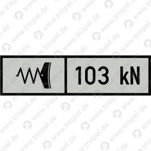 Symbol Federspeicherbremse und Stillhaltekraft 103 kN