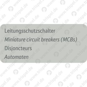 Leitungsschutzschalter4-sprachig D, E, F, NL