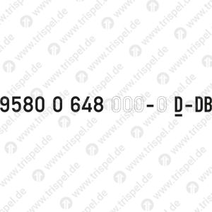 Fahrzeugnummer9580 0 648 XXX-X D-DBkpl. Wagennummer nach Angabe!