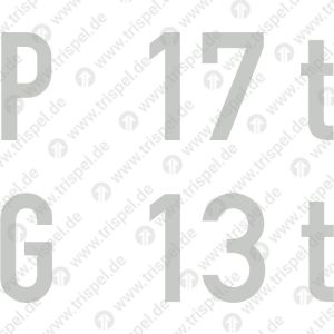 Bremsgewicht P 17 t / G 13 t