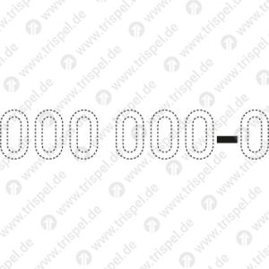 Fahrzeugnummer XXX XXX-X, 80 mmz. B. 426 101-2, 427 100-3, 826 100-4variabel