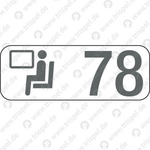 Sitzplatzreservierungsanzeige Fensterplatz 78, BR 408