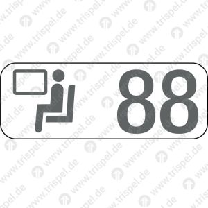 Sitzplatzreservierungsanzeige Fensterplatz 88, BR 408