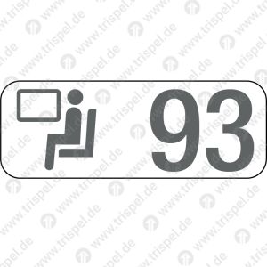 Sitzplatzreservierungsanzeige Fensterplatz 93, BR 408