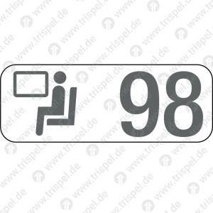 Sitzplatzreservierungsanzeige Fensterplatz 98, BR 408