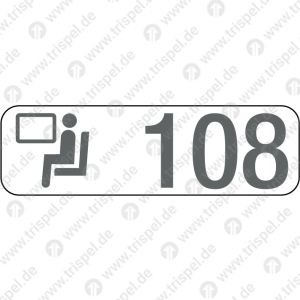 Sitzplatzreservierungsanzeige Fensterplatz 108, BR 408