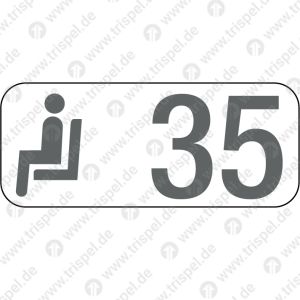 Sitzplatzreservierungsanzeige Gangplatz 35, BR 408
