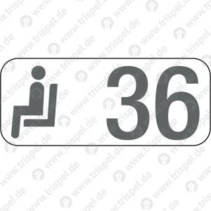 Sitzplatzreservierungsanzeige Gangplatz 36, BR 408