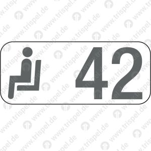 Sitzplatzreservierungsanzeige Gangplatz 42, BR 408