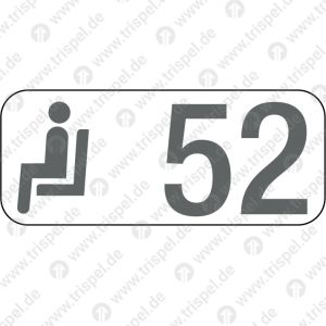 Sitzplatzreservierungsanzeige Gangplatz 52, BR 408