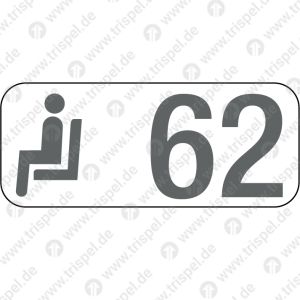 Sitzplatzreservierungsanzeige Gangplatz 62, BR 408