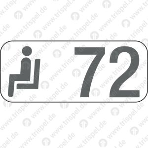 Sitzplatzreservierungsanzeige Gangplatz 72, BR 408
