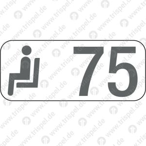 Sitzplatzreservierungsanzeige Gangplatz 75, BR 408