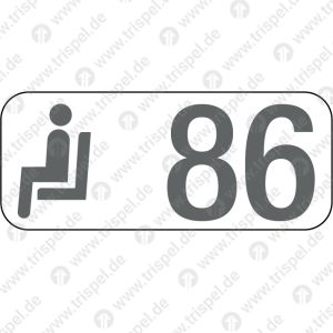 Sitzplatzreservierungsanzeige Gangplatz 86, BR 408