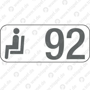 Sitzplatzreservierungsanzeige Gangplatz 92, BR 408