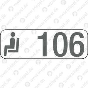 Sitzplatzreservierungsanzeige Gangplatz 106, BR 408