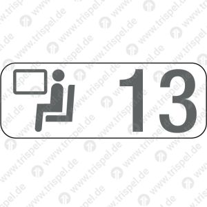 Sitzplatzreservierungsanzeige Fensterplatz 13, BR 408