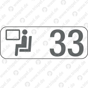 Sitzplatzreservierungsanzeige Fensterplatz 33, BR 408