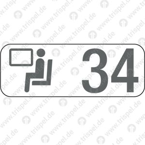 Sitzplatzreservierungsanzeige Fensterplatz 34, BR 408