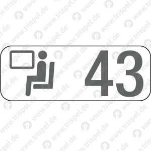 Sitzplatzreservierungsanzeige Fensterplatz 43, BR 408