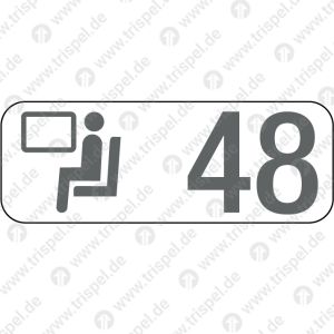 Sitzplatzreservierungsanzeige Fensterplatz 48, BR 408